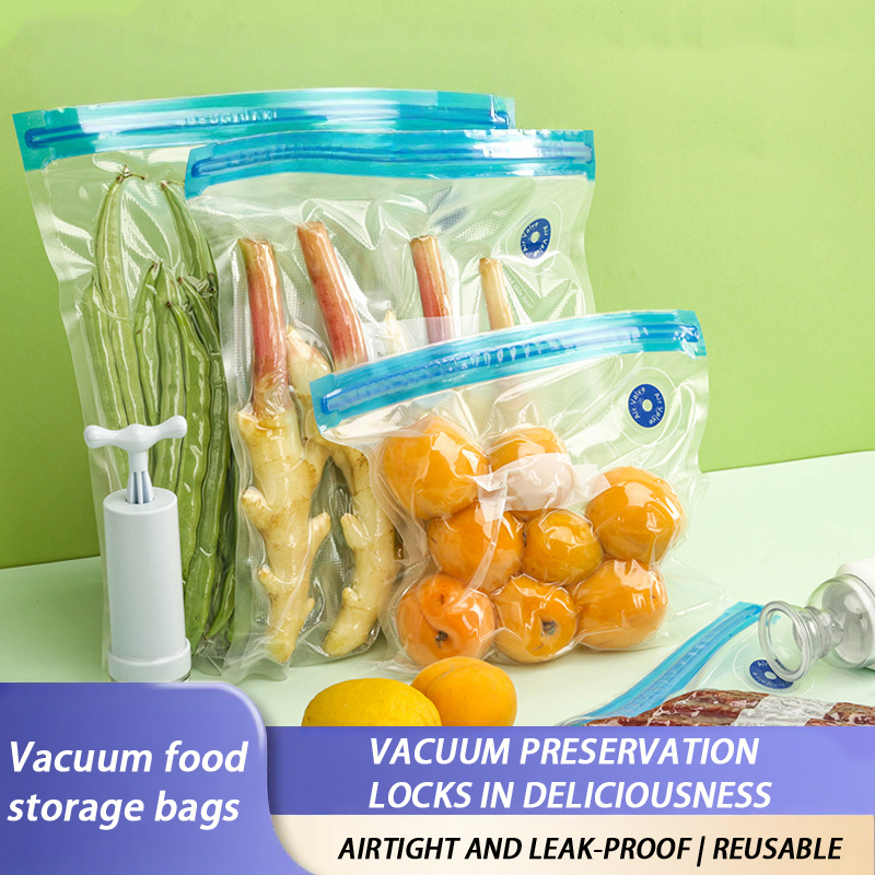 Meal Prep Ziplock - Wiederverwendbare Vakuumierbeutel mit Zipverschluss, BPA-frei, für