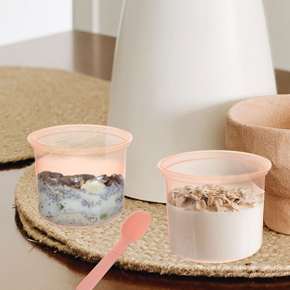 Meal Prep Gym - 2-teiliges Overnight-Oats-Gläser-Set, Premium Auslaufsicherer Müslibehälter mit