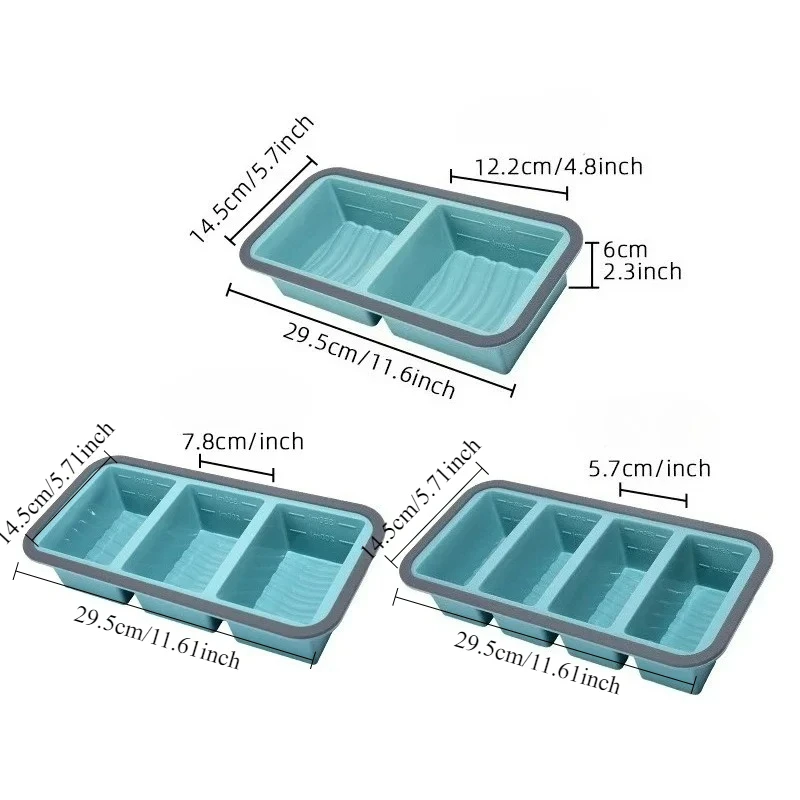 Meal Prep Soup - Silikon-Suppenportionen-Gefrierformen für Suppen-Eiswürfel mit Deckel zur