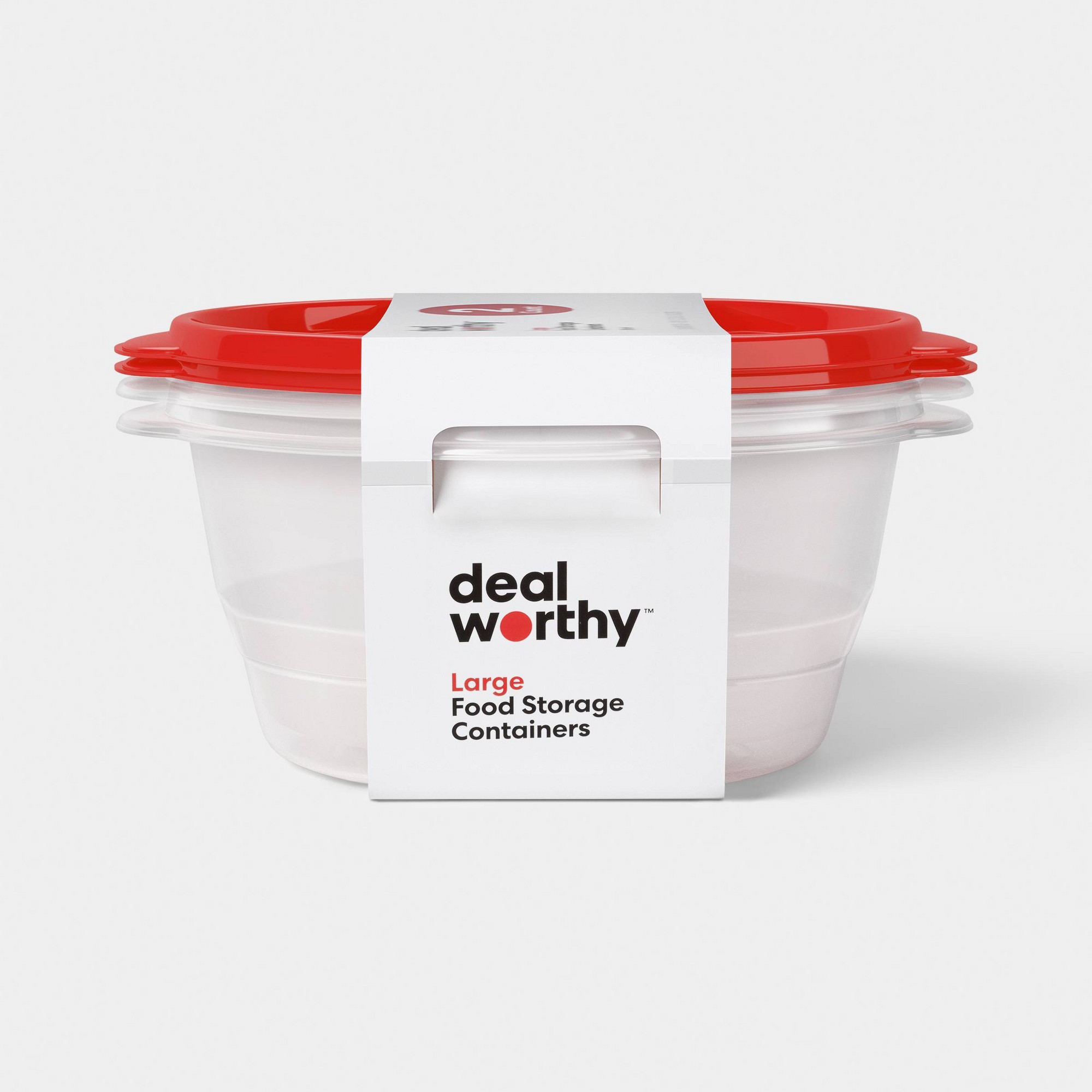 Meal Prep Containers - 2ct große runde Lebensmittelbehälter 128oz mit