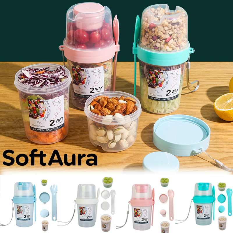 Meal Prep Soup - SoftAura Frühstücks-Becher für unterwegs, Salatbecher, Joghurt-