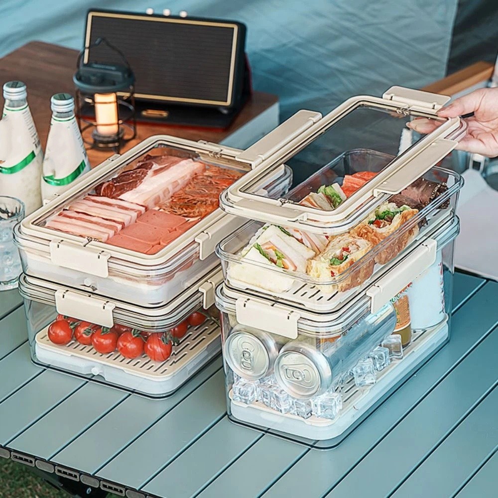 Meal Prep Noodles - Transparenter Frischhaltebehälter mit Deckel, Luftdichter Rechteckiger