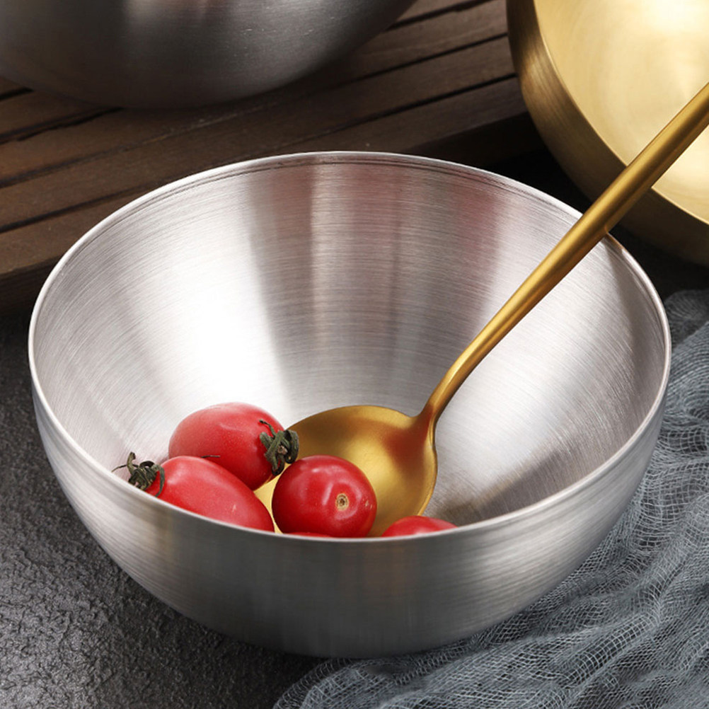 Meal Prep Noodles - 2-teiliges Koreanisches Edelstahl-Salatschüssel-Set Elegantes Modernes Design
