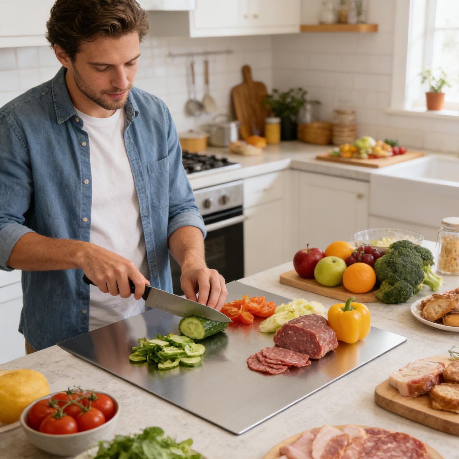Edelstahl-Schneidebrett Antiha – Meal Prep Usa Bewertung und Preis