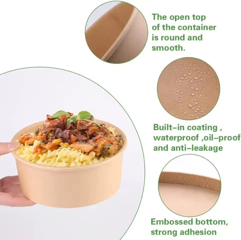 Runde Schüsseln aus Kraftpapie – Meal Prep Noodles Bewertung und Preis