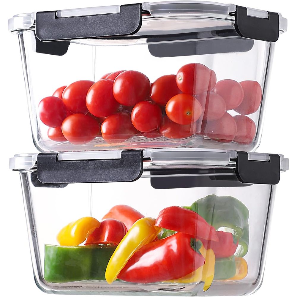 4-teiliges Set 63oz Glas-Leben – Meal Prep Containers Bewertung und Preis