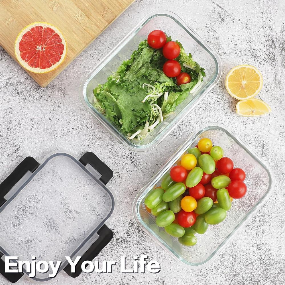 4-teiliges Set 63oz Glas-Leben – Meal Prep Containers Bewertung und Preis