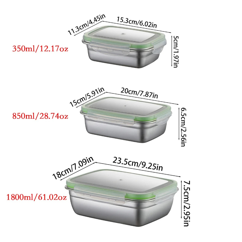 Lunchbox-Set aus Edelstahl 304 – Meal Prep Containers Bewertung und Preis
