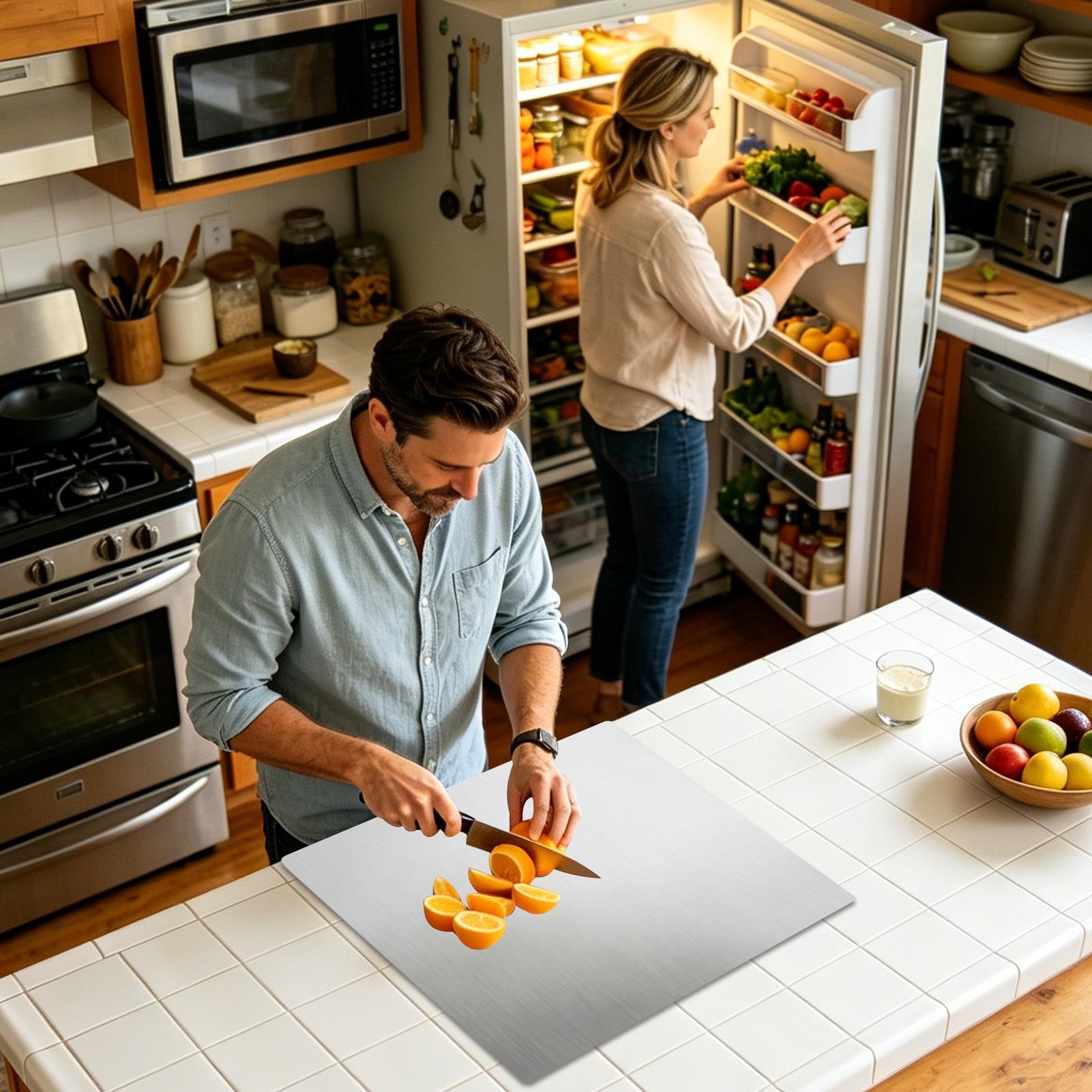 Edelstahl-Schneidebrett, spülm – Meal Prep Usa Bewertung und Preis